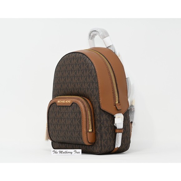 MICHAEL KORS JAYCEE XS Mini Convertible Brown Logo Canvas Backpack NWT $398 main image 13